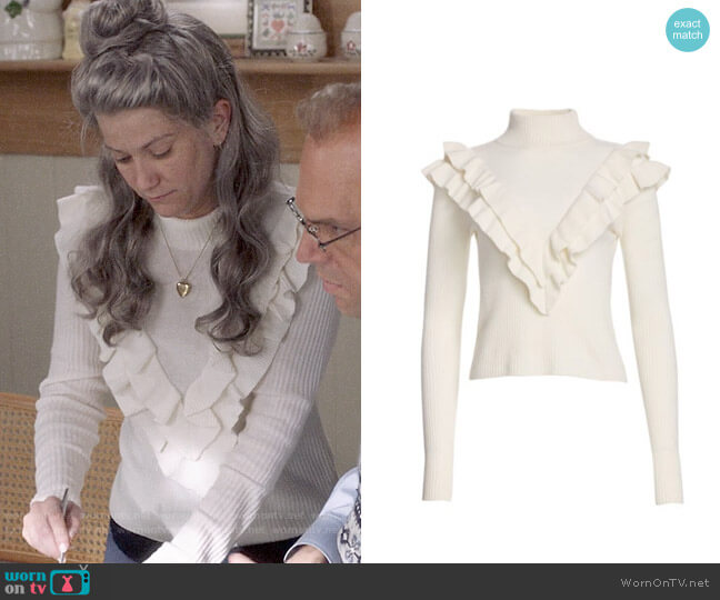 Cinq a Sept Palomino Sweater worn by Beth Hennick (Emily Pendergast) on Veep