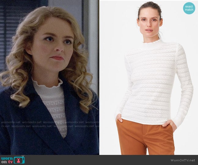 Club Monaco Kavie Sweater worn by Eve Teschmacher (Andrea Brooks) on Supergirl