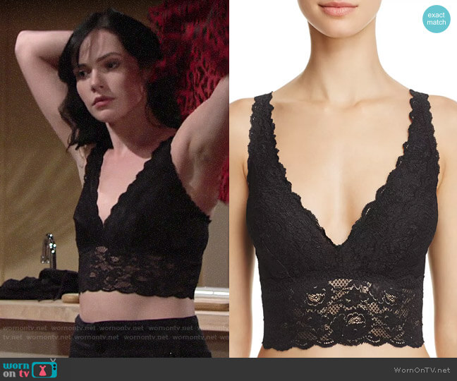 Cosabella Never Say Never Plungie Longline Bralette worn by Tessa Porter (Cait Fairbanks) on The Young and the Restless