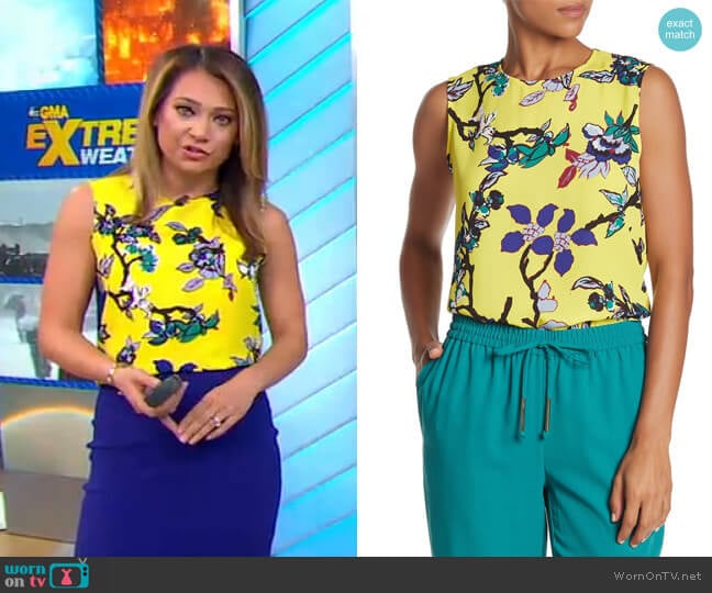 Diane von Furstenberg Mary Top worn by Ginger Zee on Good Morning America