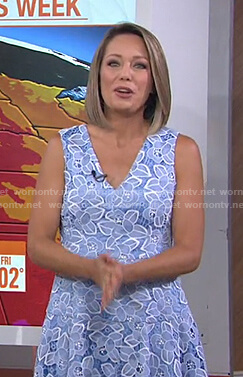 Dylan’s blue floral lace dress on Today