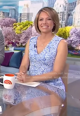 Dylan’s blue floral lace dress on Today