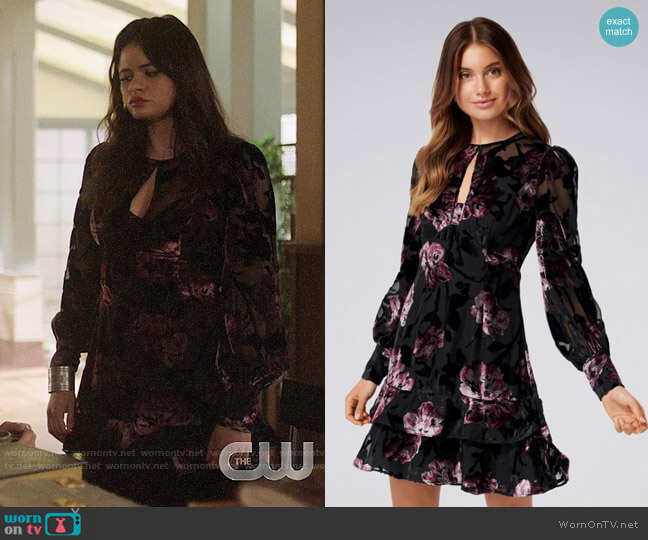 Ever New Shani Burnout Velvet Dress worn by Mel Vera (Melonie Diaz) on Charmed
