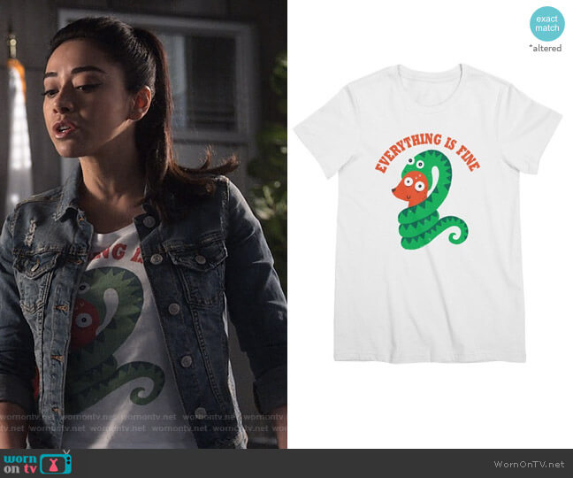 Michael Buxton Everything is Fine tee worn by Ella Lopez (Aimee Garcia) on Lucifer