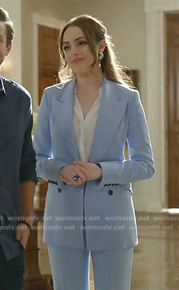Fallon’s blue suit on Dynasty