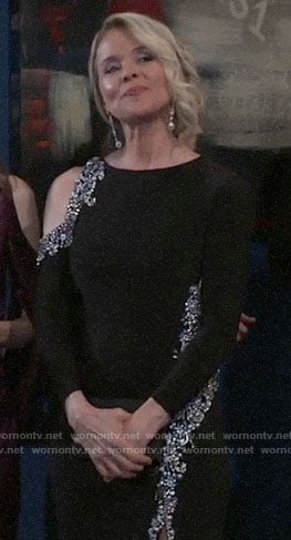 Felicia’s embellished Nurse’s Ball gown on General Hospital