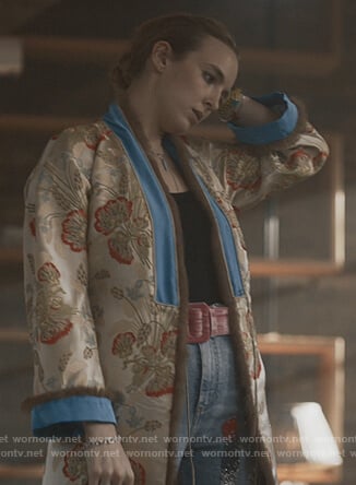 Villanelle’s floral embroidered coat on Killing Eve