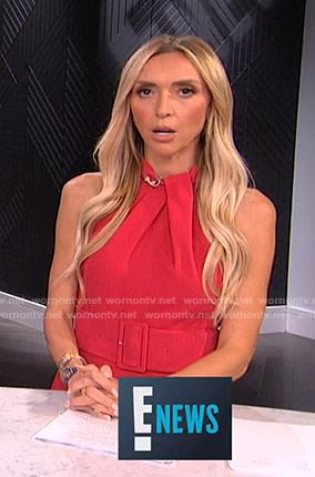 Giuliana’s pink belted jumpsuit on E! News