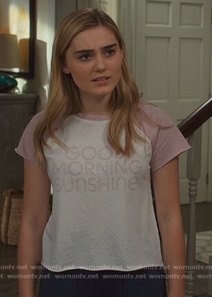 Taylor’s Good Morning Sunshine tee on American Housewife