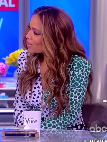 Sunny’s mixed print dress on The View