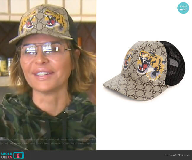 Gucci Tiger Baseball Cap worn by Lisa Rinna on The Real Housewives of Beverly Hills