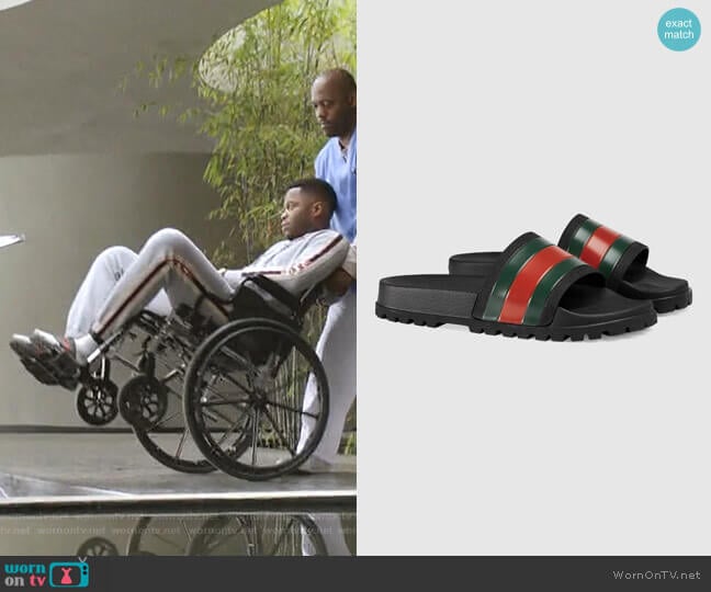 Gucci Web Slide Sandal worn by Jeff Colby (Sam Adegoke) on Dynasty