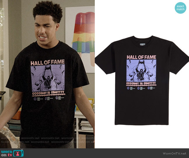 Hall of Fame Slamma T-shirt worn by Andre Johnson Jr (Marcus Scribner) on Black-ish