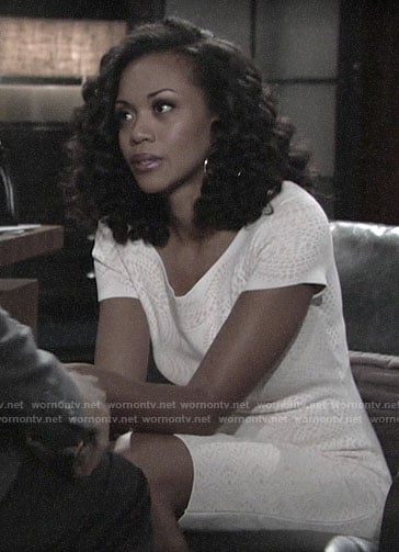 Hilary’s white dress in Devon’s dream on The Young and the Restless