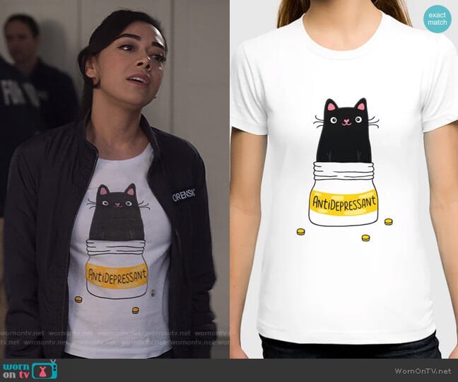 Anna Alekseeva kostolom3000 Antidepressant T-Shirt worn by Ella Lopez (Aimee Garcia) on Lucifer