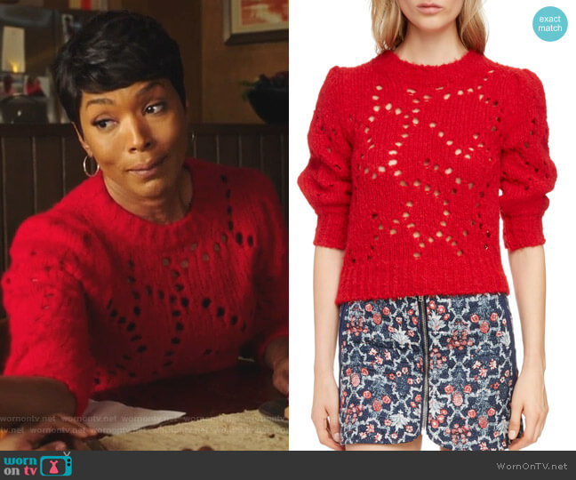 Isabel Marant Étoile Sinead Pointelle Sweater worn by Athena Grant (Angela Bassett) on 9-1-1