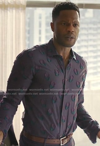 Jeff’s floral shirt on Dynasty