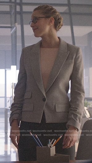 Kara’s grey blazer on Supergirl