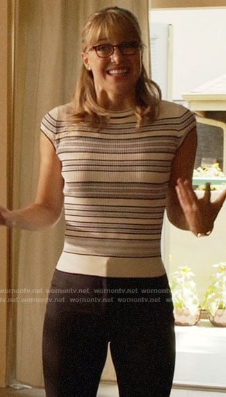 Kara’s striped sweater on Supergirl