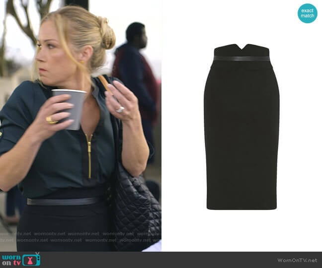 Karen Millen High-Waisted Pencil Skirt worn by Jen Harding (Christina Applegate) on Dead to Me