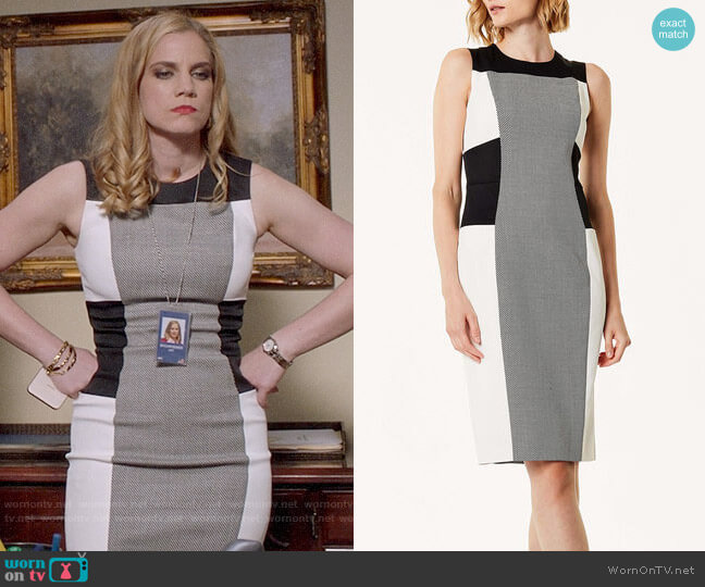 Karen Millen Colourblock Bodycon Dress worn by Amy Brookheimer (Anna Chlumsky) on Veep