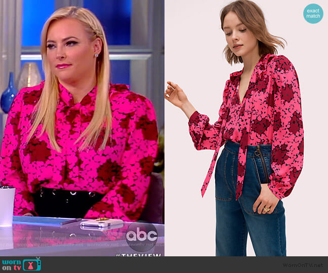 Kate Spade Bubble Dot Blouse worn by Meghan McCain on The View