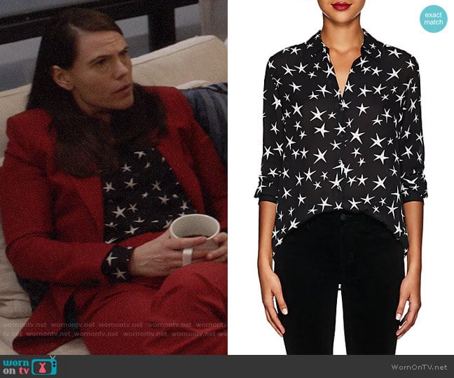 L'Agence Nina Silk Star Print Blouse worn by Marjorie Palmiotti (Clea DuVall) on Veep