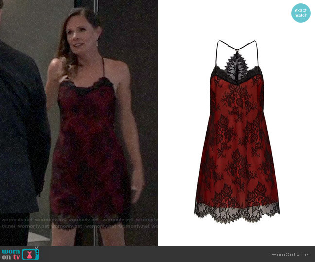 Lise Charmel Ecrin Desir Short Nightie worn by Lucy Coe (Lynn Herring) on General Hospital