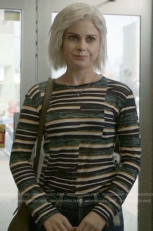 Liv’s broken stripe long sleeve tee on iZombie