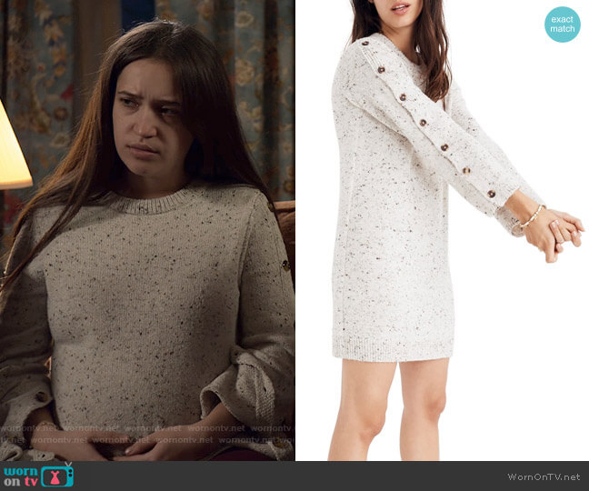 Madewell Donegal Sweater Dress worn by Becca Gelb (Gideon Adlon) on The Society