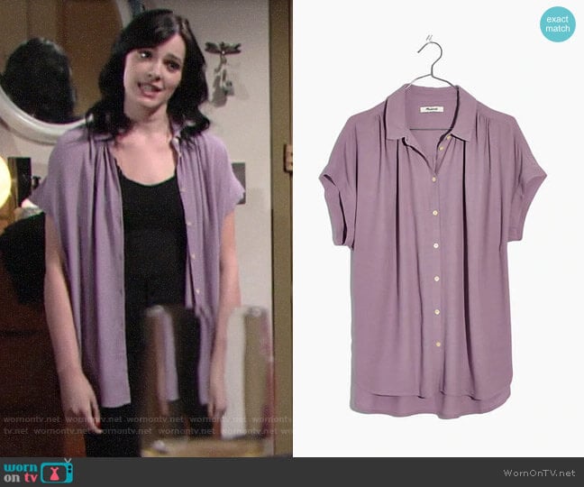 Madewell Central Drapey Shirt in Serene Lavender