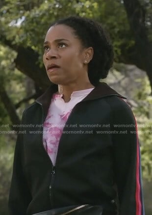 Maggie’s pink tie-dye tank on Grey’s Anatomy
