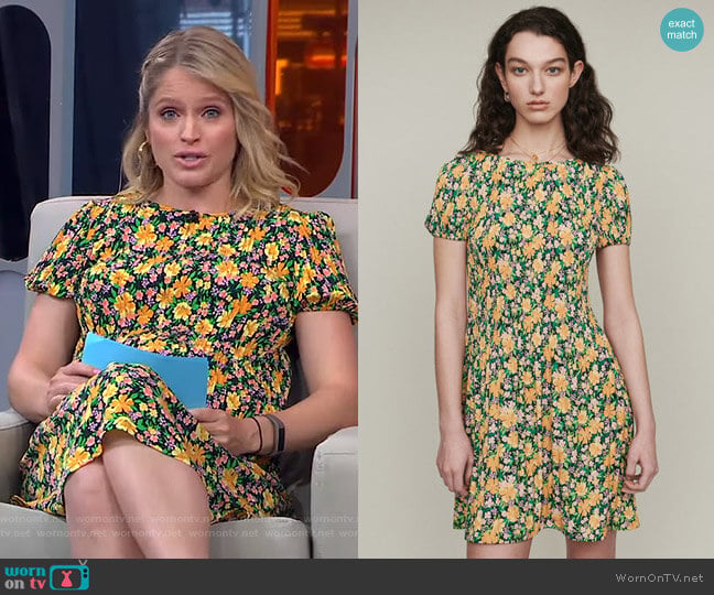 Maje Rockinie Dress worn by Sara Haines on Good Morning America
