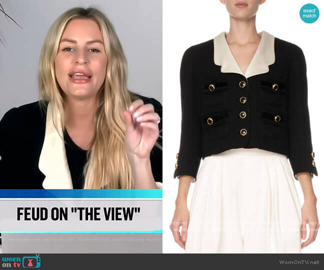 Marc Jacobs Wool Crop Blazer worn by Morgan Stewart on E! News
