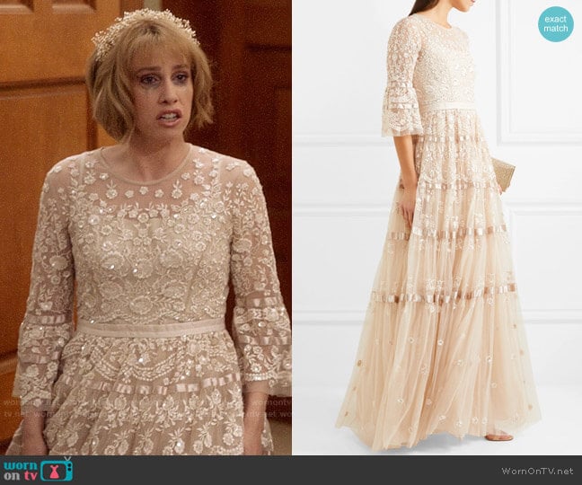 Needle & Thread Roses Embellished Gown worn by Catherine Meyer (Sarah Sutherland) on Veep