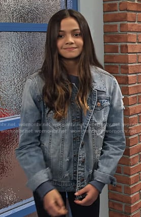 Nick’s distressed denim jacket on No Good Nick