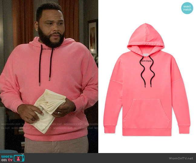Palm Angels Oversized Logo Hoodie worn by Andre Johnson (Anthony Anderson) on Black-ish