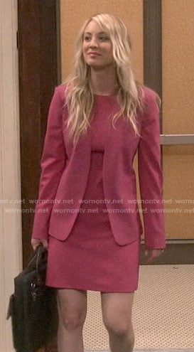 Penny’s pink dress and blazer on The Big Bang Theory