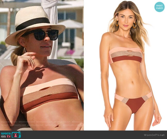 PilyQ Color Block Bandeau Top worn by Kristin Cavallari on Very Cavallari