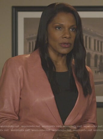 Liz’s leather blazer on The Good Fight