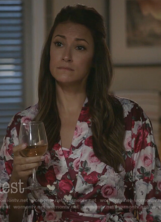 Colleen’s floral robe on Life in Pieces