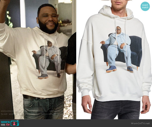 R13 Notorious B.I.G. Graphic Hoodie worn by Andre Johnson (Anthony Anderson) on Black-ish