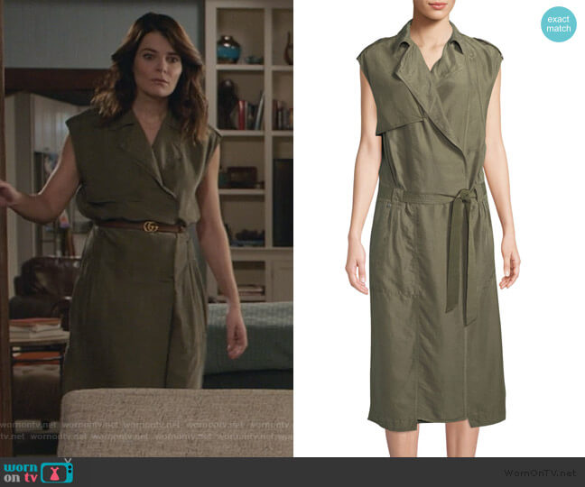 Rag & Bone Bailee Trench Dress worn by Heather Hughes (Betsy Brandt) on Life in Pieces