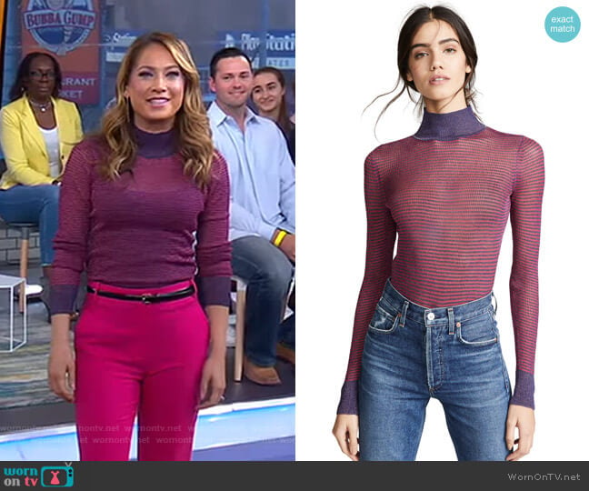 Rag & Bone Raina Top worn by Ginger Zee on Good Morning America