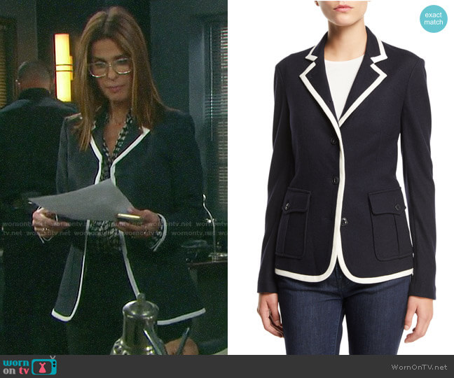 Rag & Bone Uni Blazer worn by Hope Williams (Kristian Alfonso) on Days of our Lives