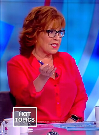 Joy’s red button down blouse on The View