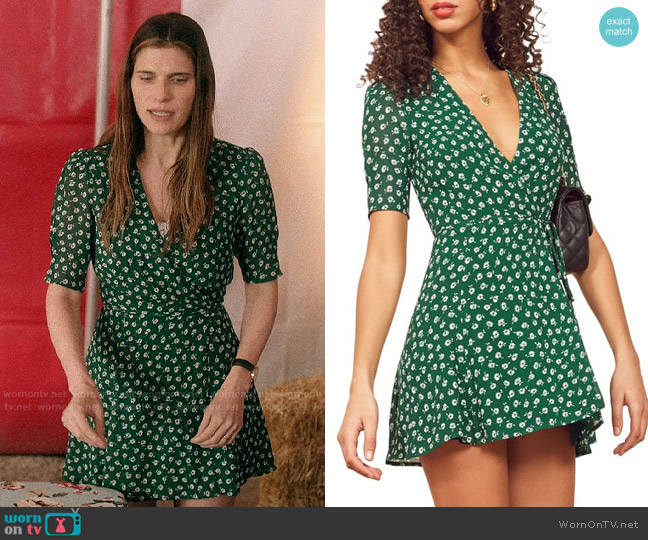 Reformation Lucky Dress in Chive worn by Rio (Lake Bell) on Bless This Mess