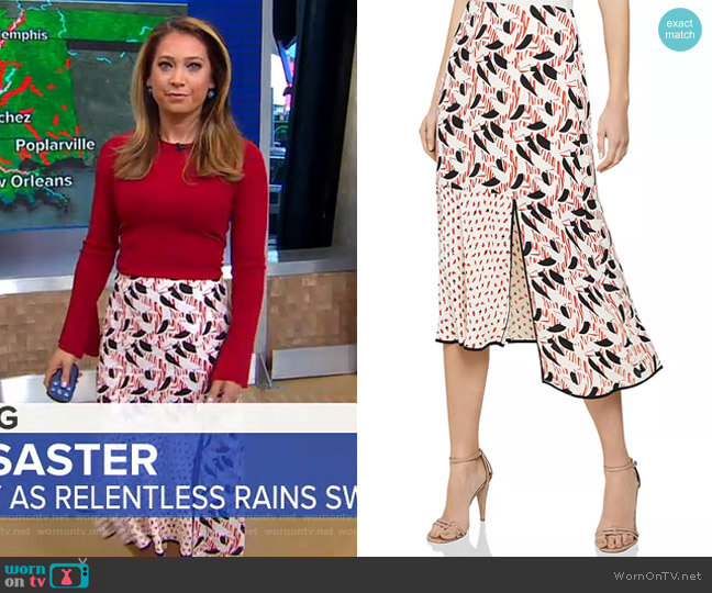 Reiss Eline Skirt worn by Ginger Zee on Good Morning America