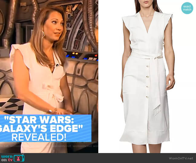 Reiss Enid Belted Dress worn by Ginger Zee on Good Morning America