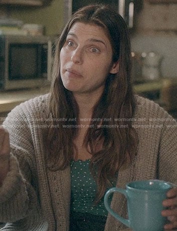 Rio’s green polka dot top on Bless This Mess